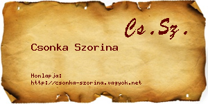 Csonka Szorina névjegykártya